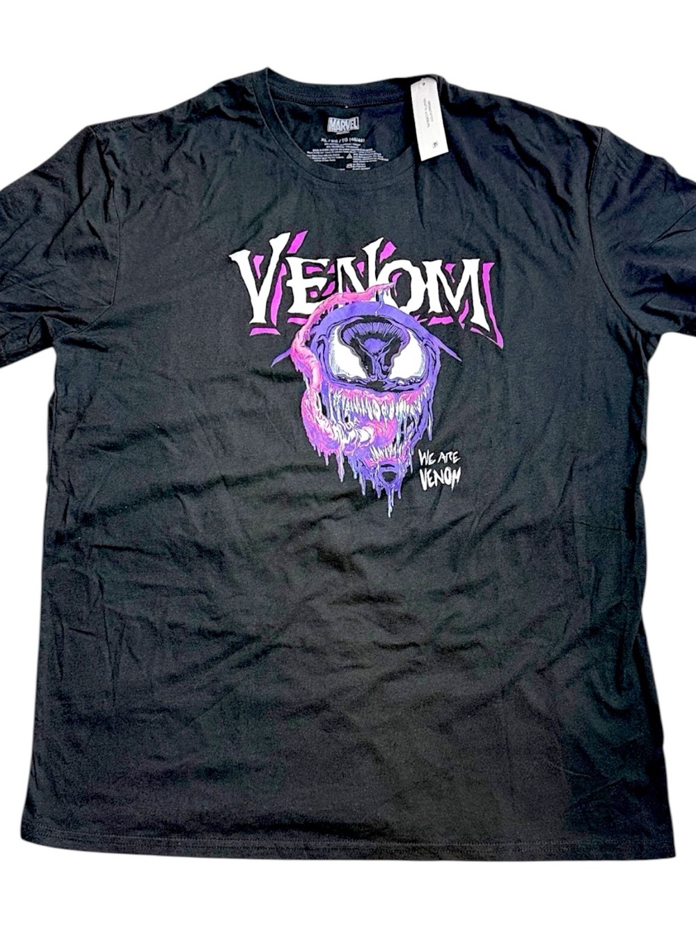 Venom Marvel Graphic T Shirt Size XL Black We Are Venom Short Sleeve NWT Tee
